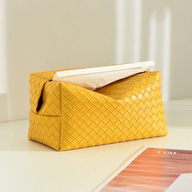 Woven Storage Box Tissue Holder Perfect for Bathroom and Kitchen Table Napkin 