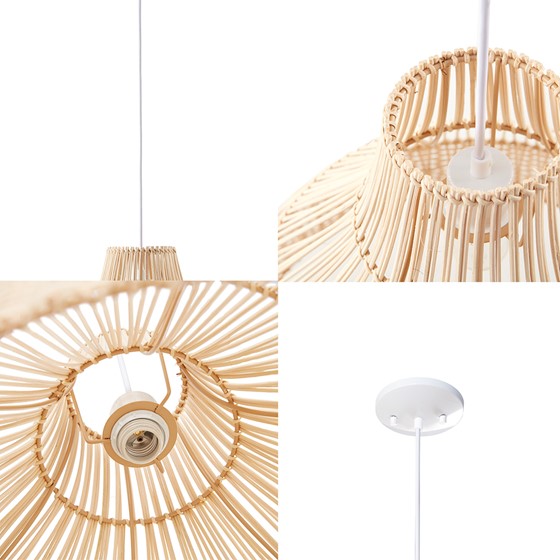 Wren Bell Shaped Bamboo Pendant Lamp