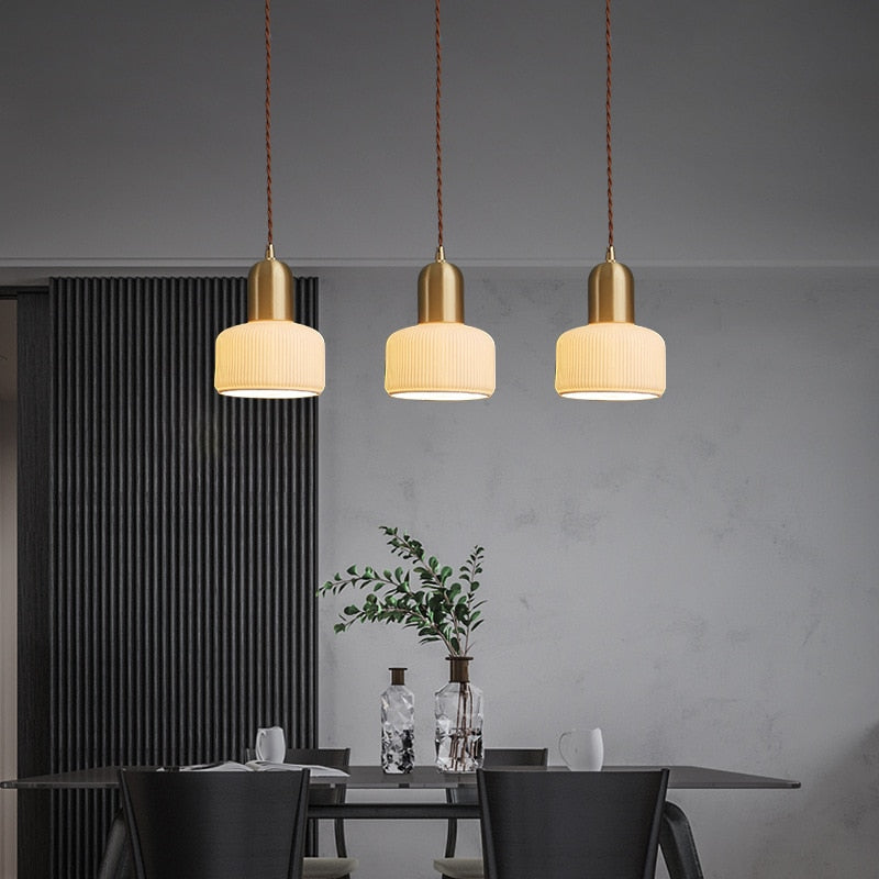 Copper Ceramic Pendant Lamp