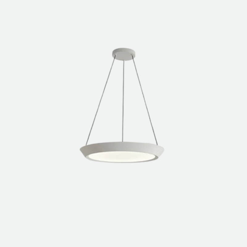 flat round white LED hanging ceiling pendant light