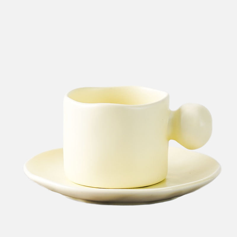 Creative Ceramic Cups With Saucers