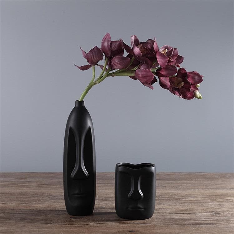 Portrait Ceramic Porcelain Vase for Modern Home Office and Decor