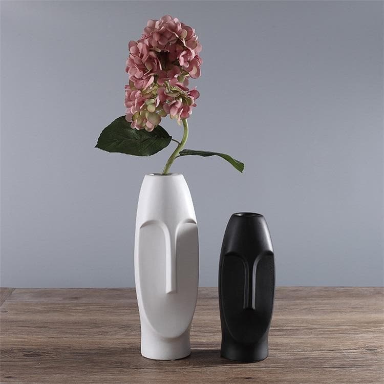 Portrait Ceramic Porcelain Vase for Modern Home Office and Decor