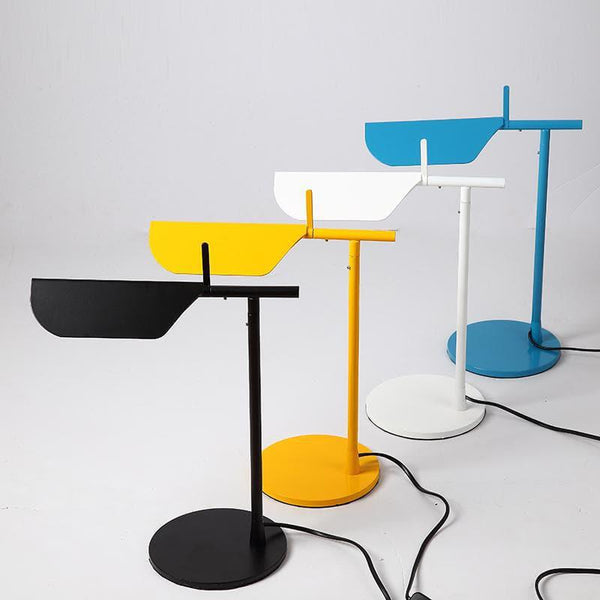 black yellow white and blue metallic Post Modern table lamps