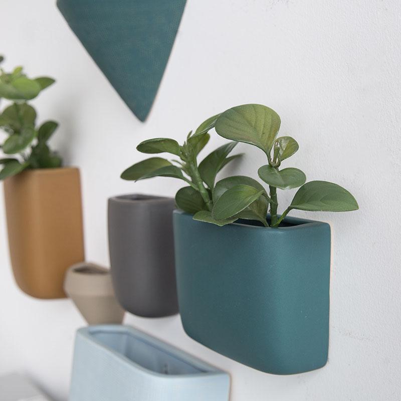 Modern Ceramic Wall Planter for Home Decor