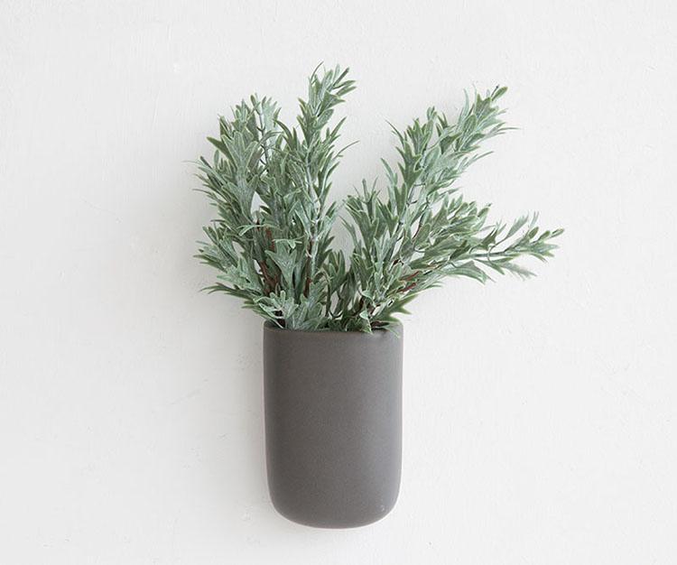 Modern Ceramic Wall Planter for Home Decor GRey