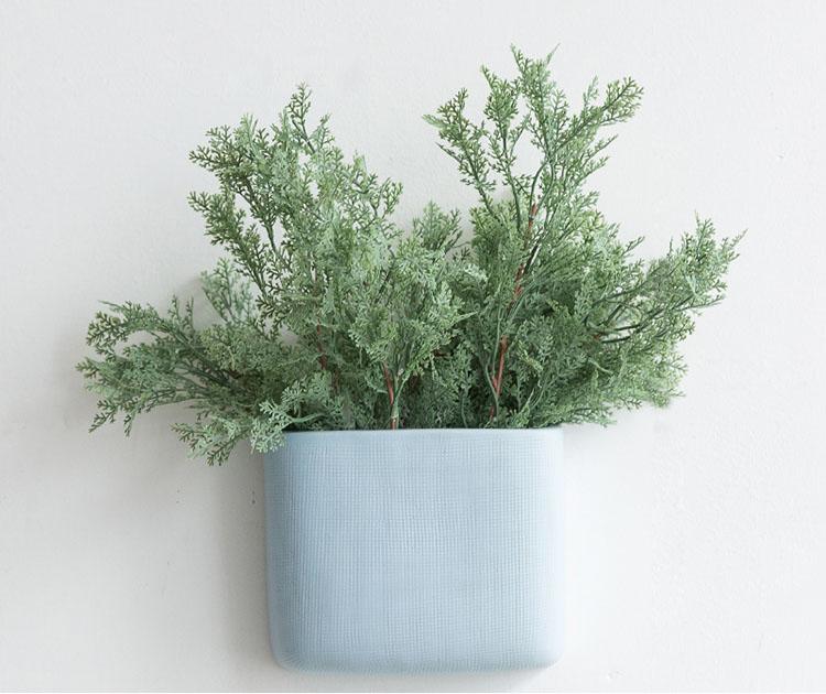 Modern Ceramic Wall Planter for Home Decor Blue