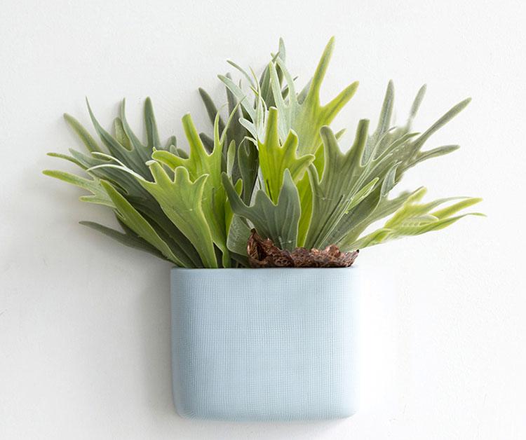 Modern Ceramic Wall Planter for Home Decor Blue