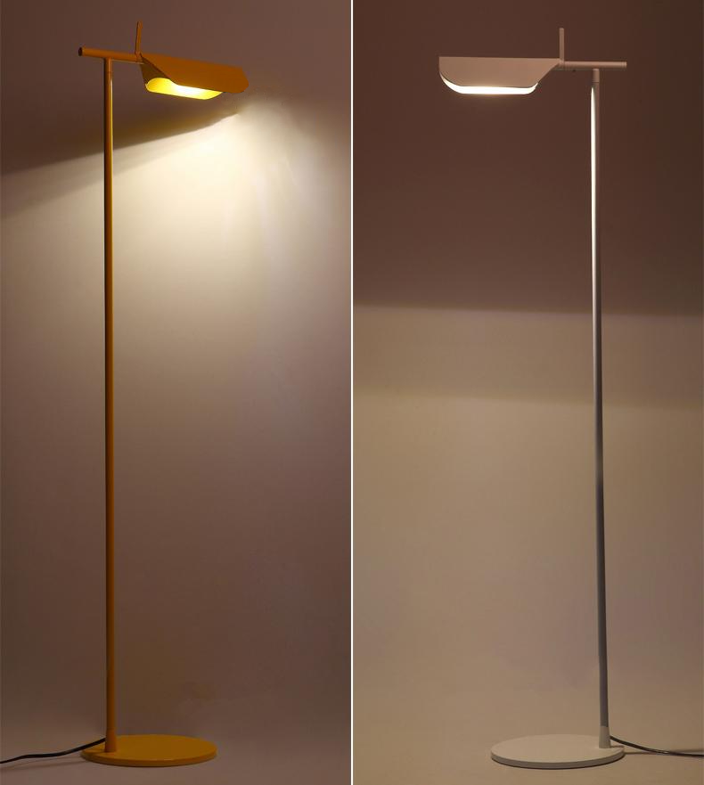 orange white metallic Post Modern floor lamp