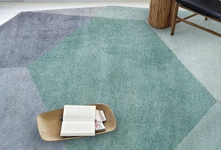 Modern Minimalist Jade Prism Polygon Area Rug for Room decoration