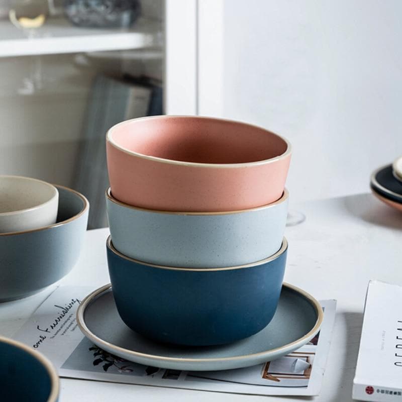 colorful pastel bowls