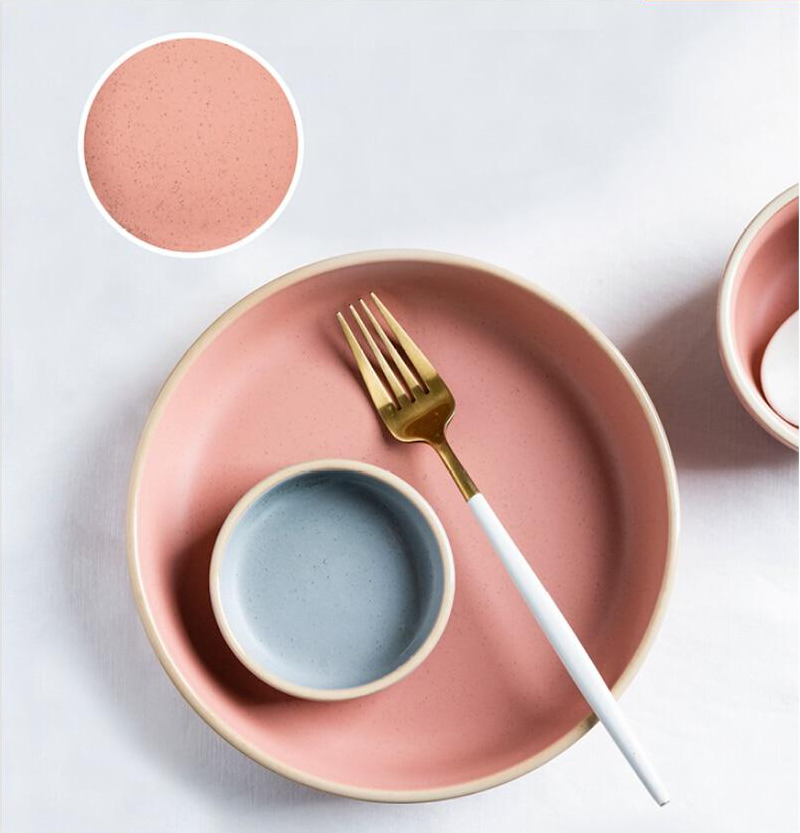 pink pastel Dinnerware set