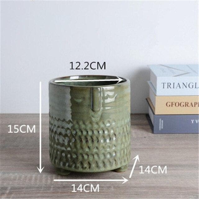 Boho Ceramic Porcelain Planter for Home Garden Decor and Kitchen