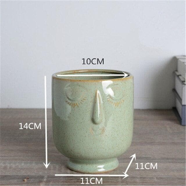 Boho Ceramic Porcelain Planter for Home Garden Decor and Kitchen