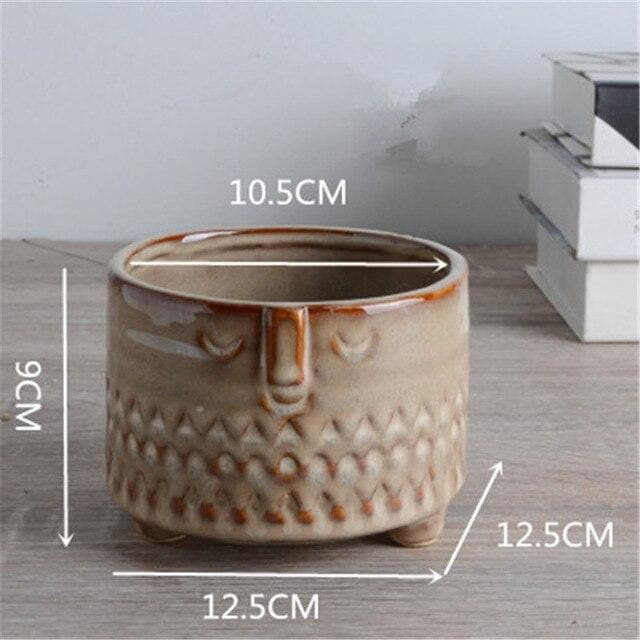 Boho Ceramic Porcelain Planter for Home Garden Decor and Kitchen