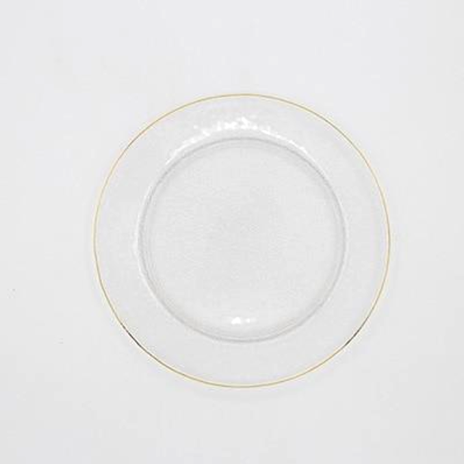 Glass plates with Gold Trim