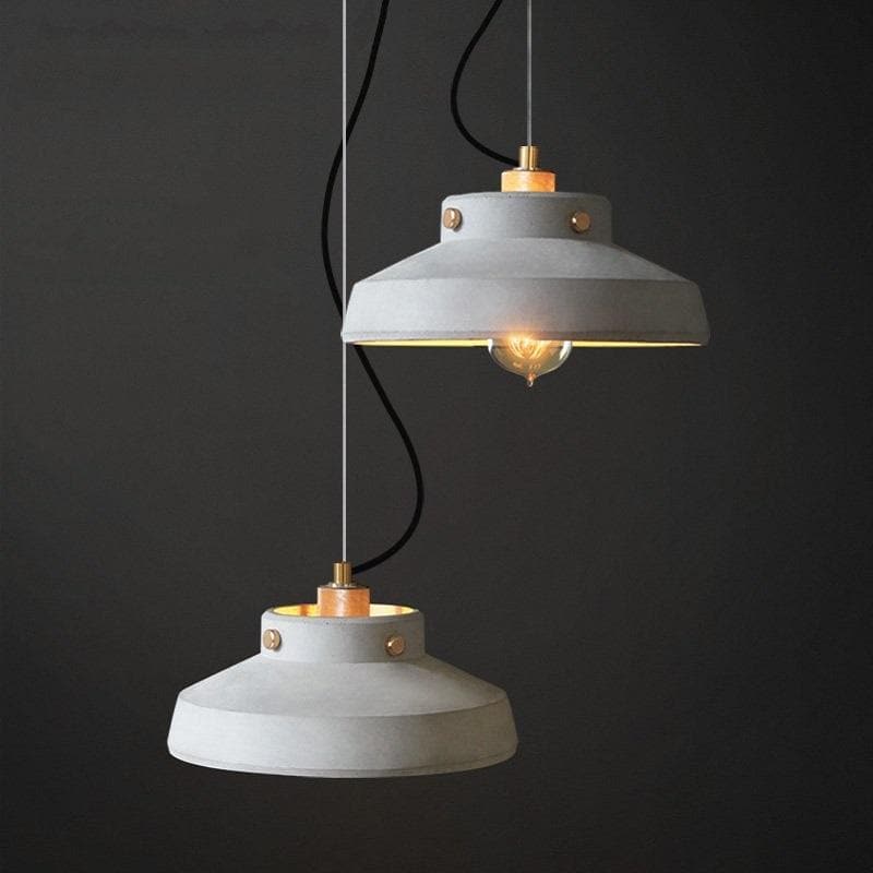 Ceramic Stone Minimalist Art Pendant Light with LED Bulbs