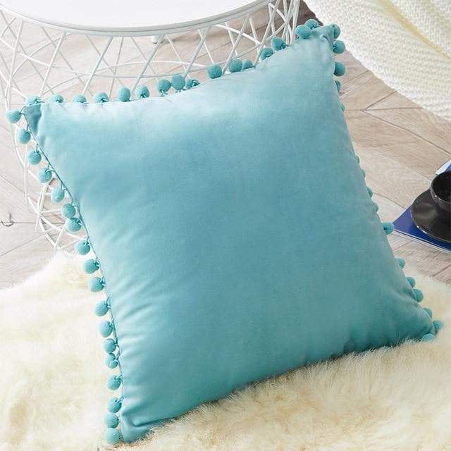 Soft Touch Pompom Pillow Covers