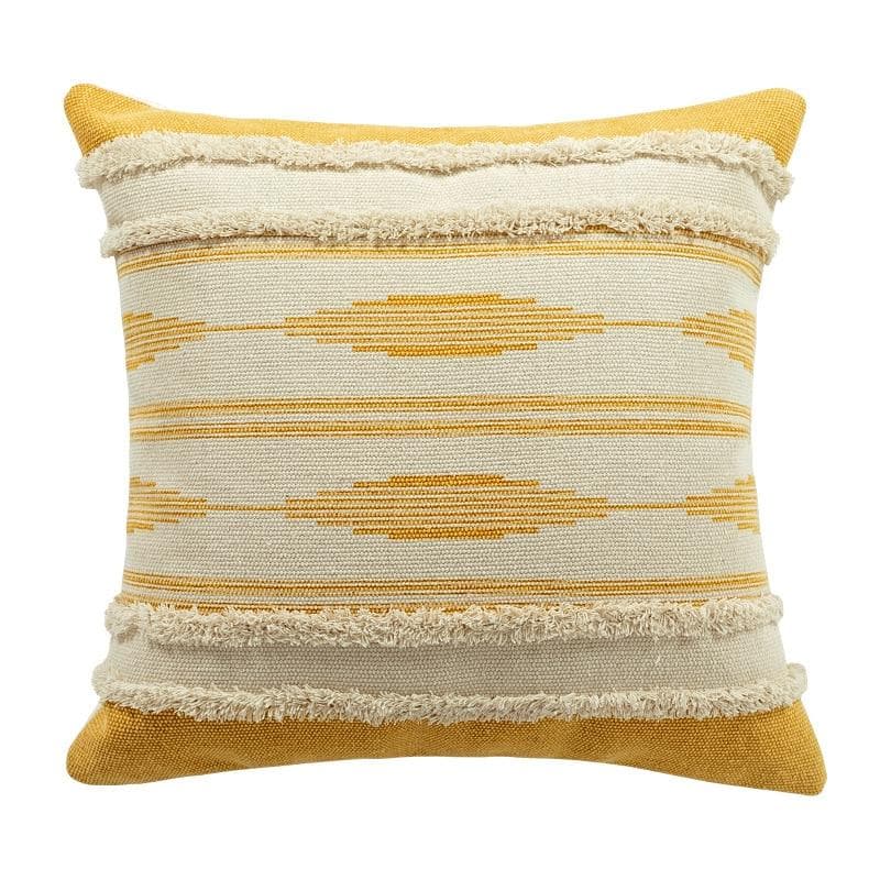 Boho Morroccan Woven Pillow Cover 18x18 inch 12x20 inch black Ivory Yellow