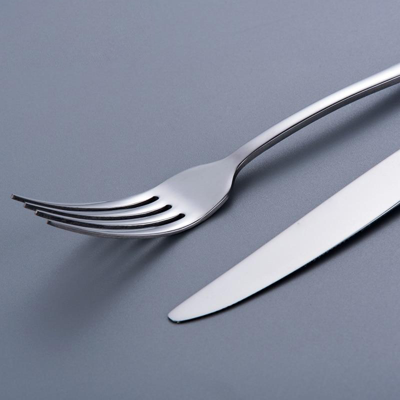 Classic Silver Stainless Steel  Flatware Set knife fork