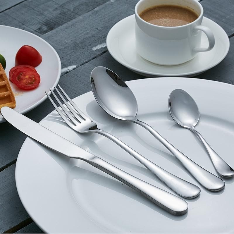 Classic Silver Stainless Steel  Flatware Set knife fork spoon