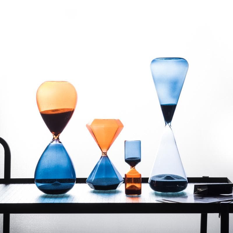 Two Color Hourglass Sand Timer Simple Style Home Decorations Bars Restaurant Timer blue orange