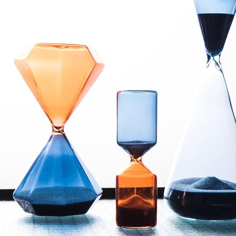 Two Color Hourglass Sand Timer Simple Style Home Decorations Bars Restaurant Timer blue orange