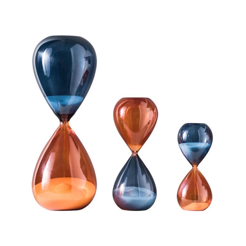 Two Color Hourglass Sand Timer Simple Style Home Decorations Bars Restaurant Timer blue orange