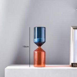 Two Color Hourglass Sand Timer Simple Style Home Decorations Bars Restaurant Timer blue orange