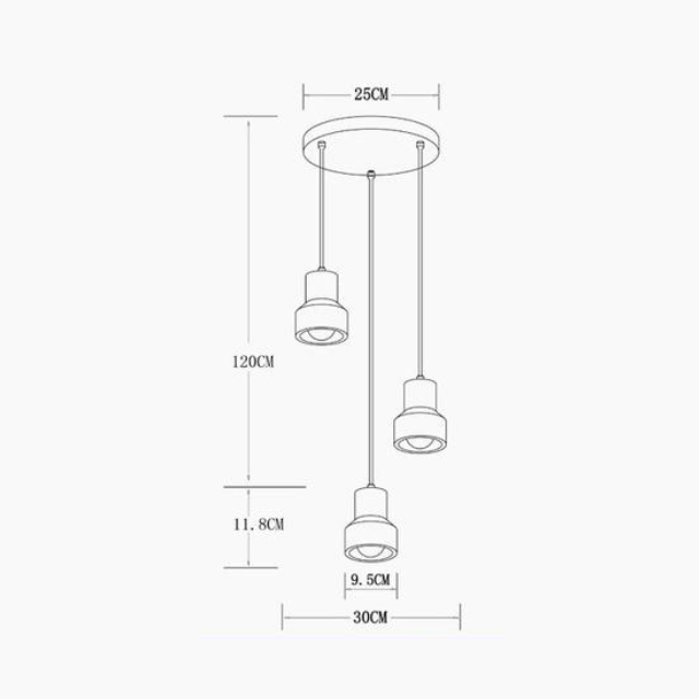 Lampes suspendues en béton Terry