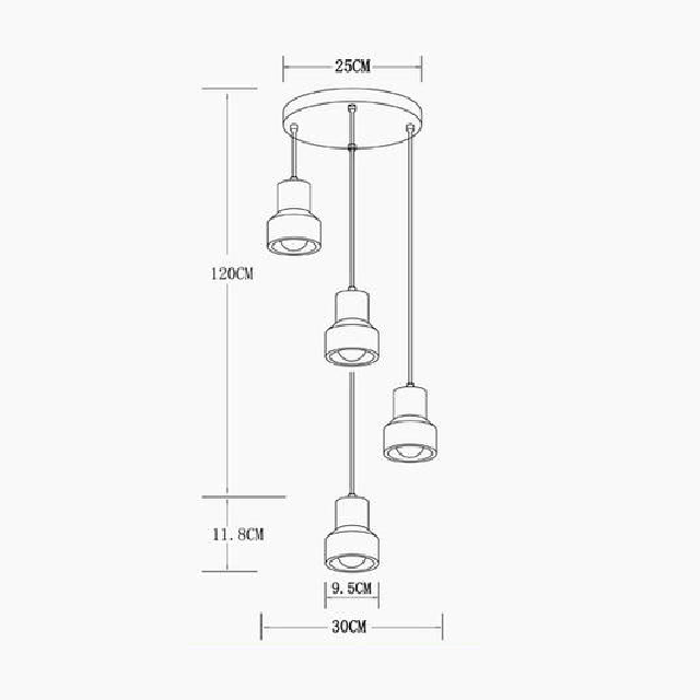 Lampes suspendues en béton Terry