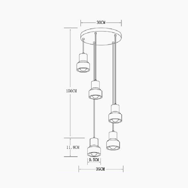 Lampes suspendues en béton Terry