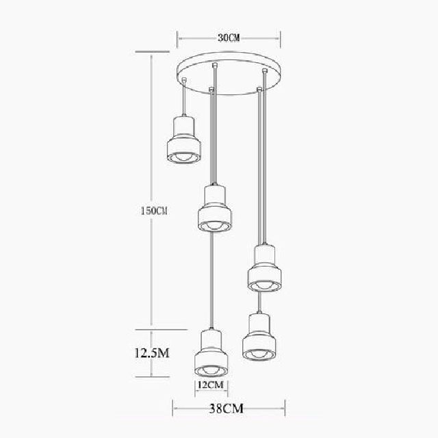 Lampes suspendues en béton Terry