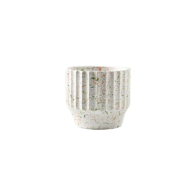 organic paint splatter cement planter