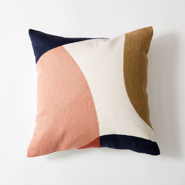 Square Colorful Geometric Pillow