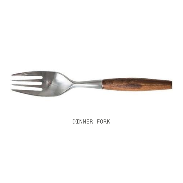 Only Natural Stainless Steel and Wood Flatware