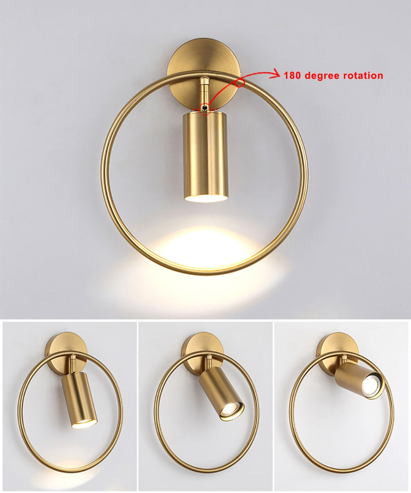 Brass Ring LED Wall Light