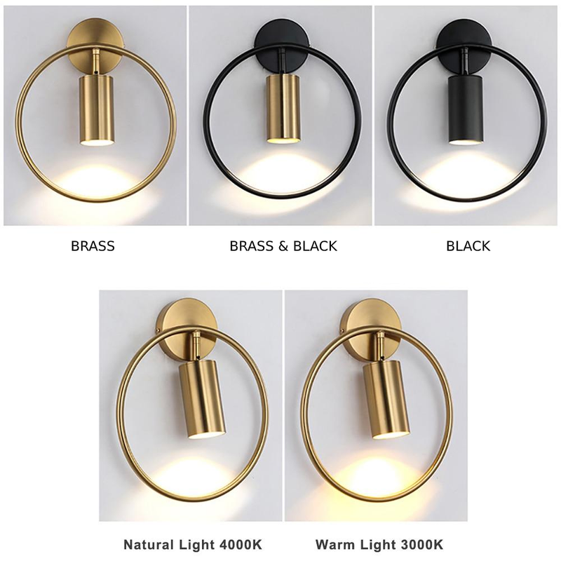 Brass Ring LED Wall Light