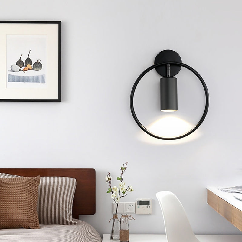 Black Ring LED Wall Light