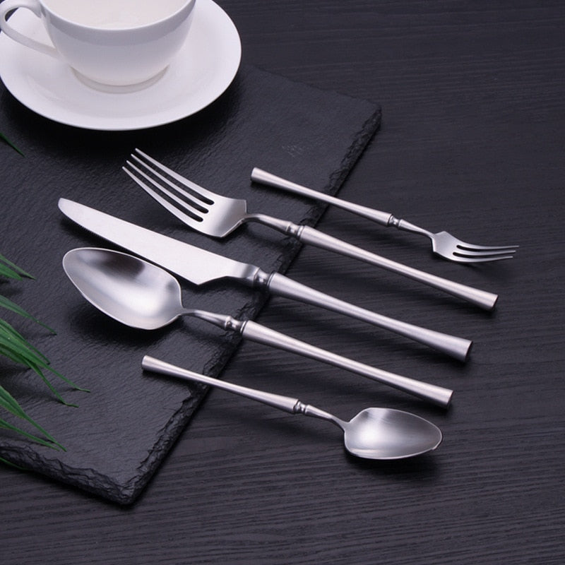 stainless steel matte finish cutlery set