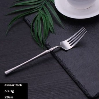 stainless steel matte finish cutlery set