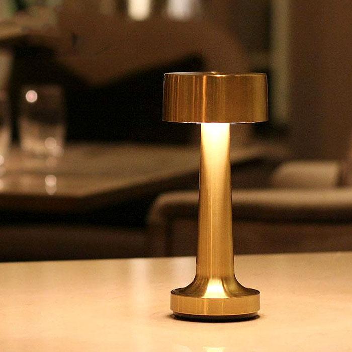 Neoz gold cordless rechargeable table lamp restaurant