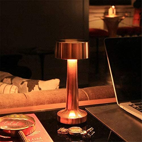 Neoz gold cordless rechargeable table lamp restaurant