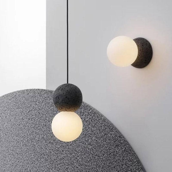 round Spot Cement Wall lamp