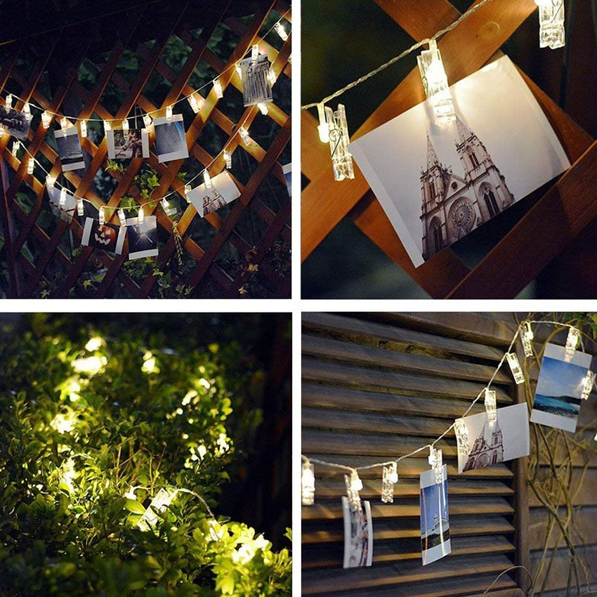 Twinkle LED String Lights Photo Holder