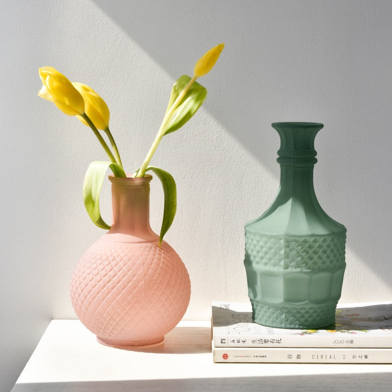 Ciela Colored Frosted Glass Vase