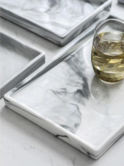 Marble Ceramic Storage & Serving Decorative Trays