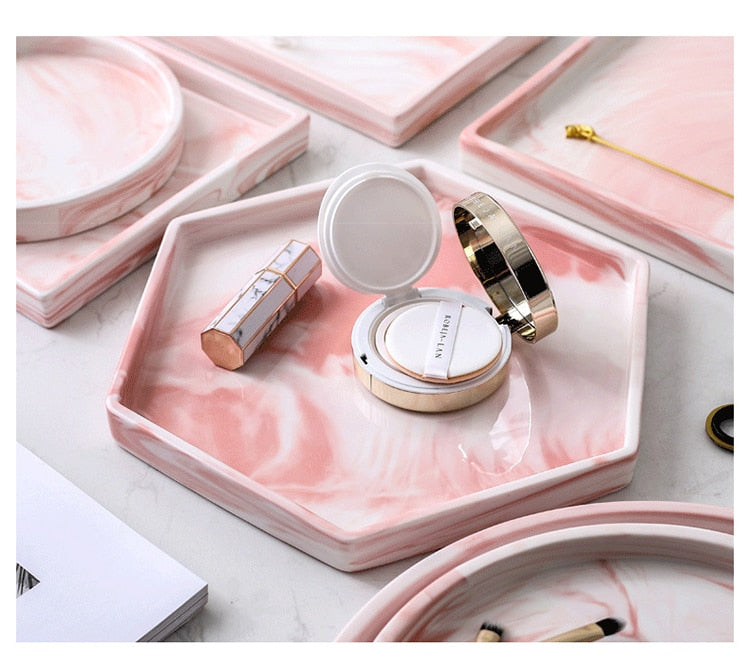 Marble Ceramic Storage & Serving Decorative Trays