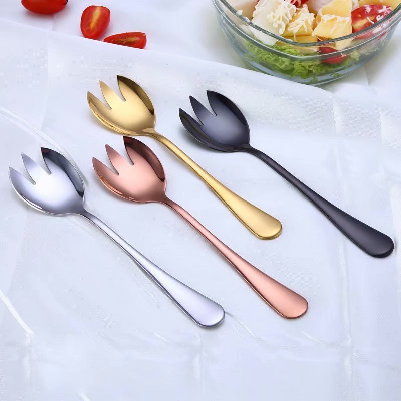 Western Style Stainless Steel Salad Cutlery Set