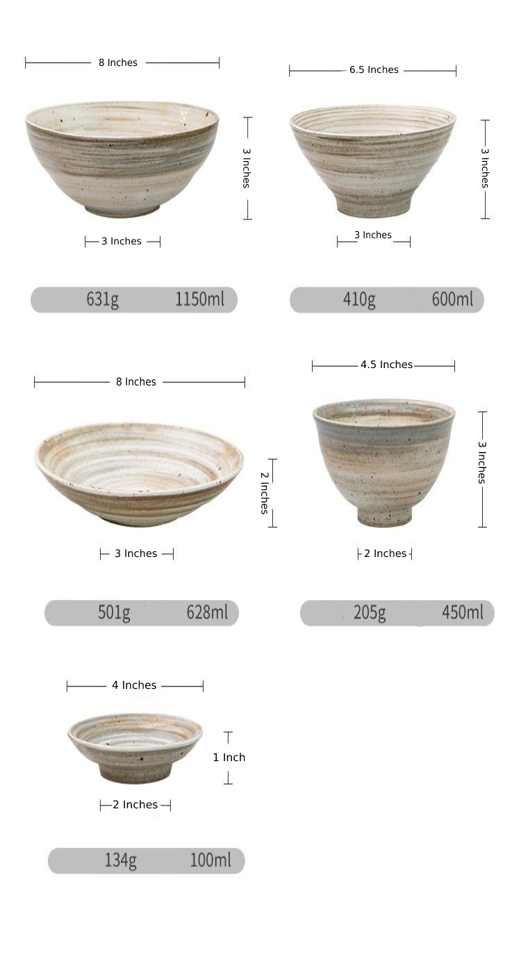 Pottery Wheel Ceramic Stoneware Bowls & Plates